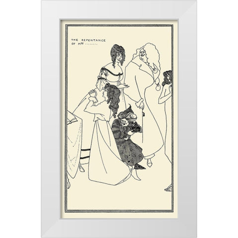Yellow Book 1895 Vol.4 - Repentence of Mrs White Modern Wood Framed Art Print by Beardsley, Aubrey