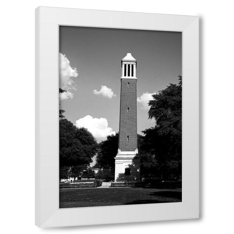 The Denny Chimes in Tuscaloosa-Alabama White Modern Wood Framed Art Print by Highsmith, Carol