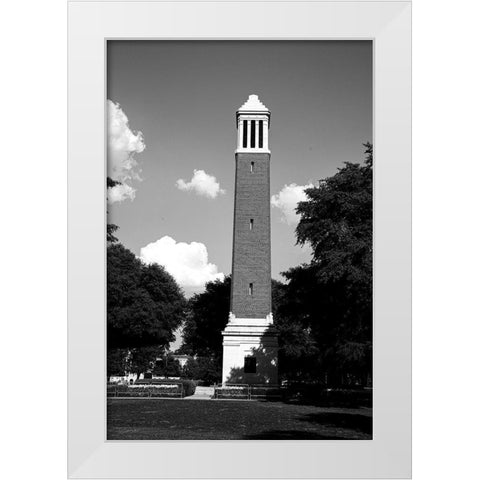 The Denny Chimes in Tuscaloosa-Alabama White Modern Wood Framed Art Print by Highsmith, Carol