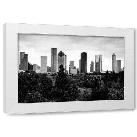 Houston-Texas Skyline II White Modern Wood Framed Art Print by Highsmith, Carol