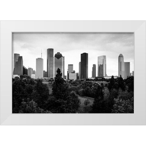 Houston-Texas Skyline II White Modern Wood Framed Art Print by Highsmith, Carol