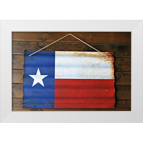 Texas State Flag White Modern Wood Framed Art Print by Texas Picture Archive