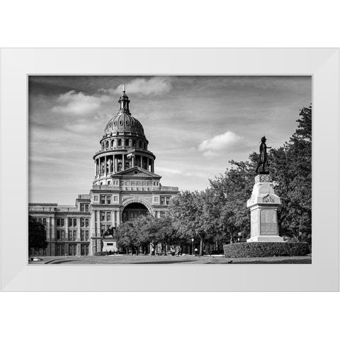 The Texas state Capitol in Austin White Modern Wood Framed Art Print by Highsmith, Carol