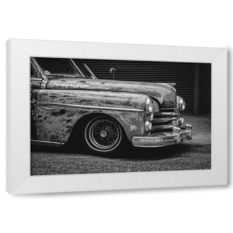 Still Running White Modern Wood Framed Art Print by Vintage Photo Archive