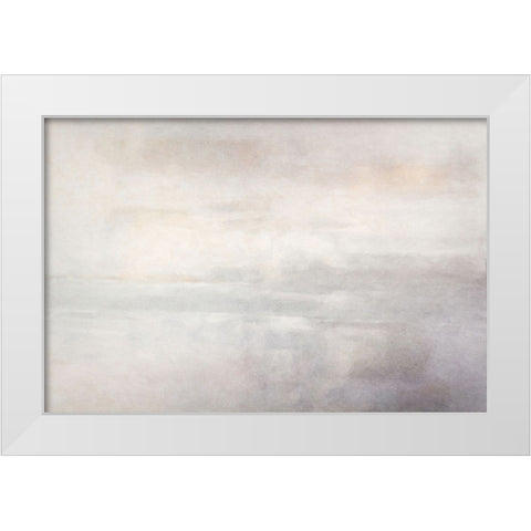 Across the Water White Modern Wood Framed Art Print by Alpenglow Workshop