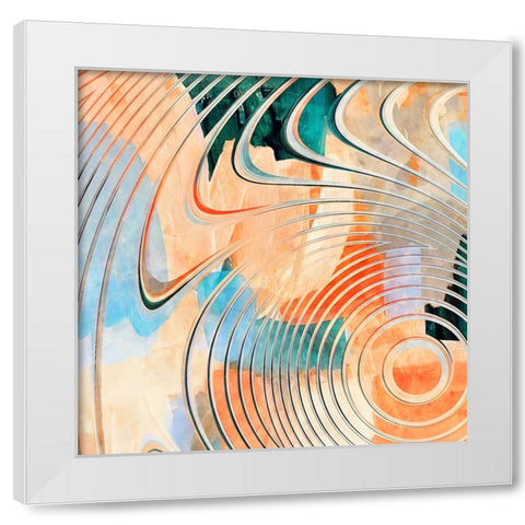 Amplified Frequencies White Modern Wood Framed Art Print by Alpenglow Workshop