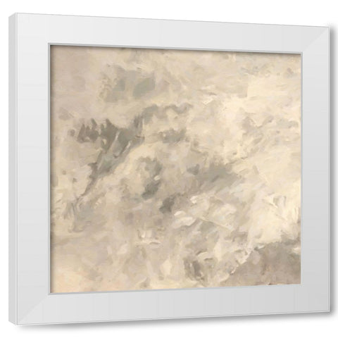 Buff Sandstone White Modern Wood Framed Art Print by Alpenglow Workshop
