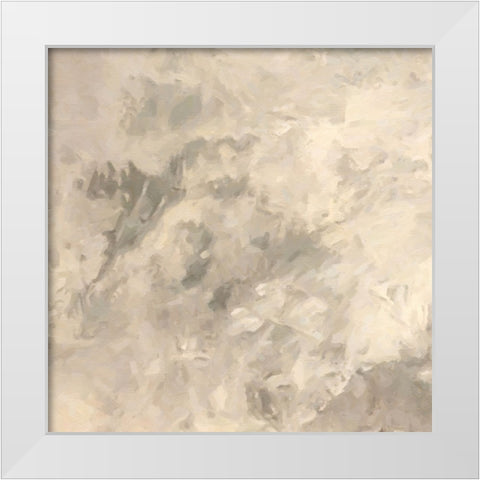 Buff Sandstone White Modern Wood Framed Art Print by Alpenglow Workshop