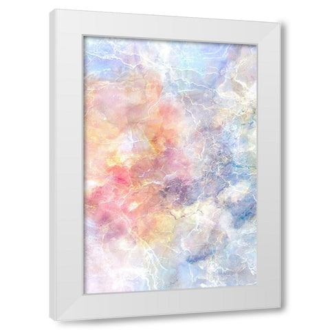 Crystalline Rainbow White Modern Wood Framed Art Print by Alpenglow Workshop