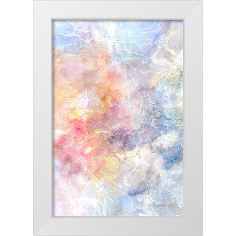 Crystalline Rainbow White Modern Wood Framed Art Print by Alpenglow Workshop