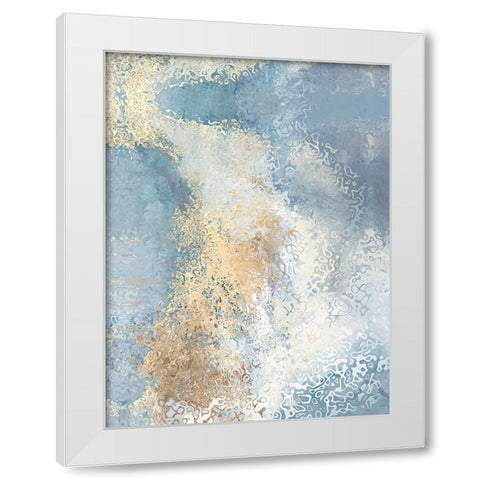 Flowing Stream III White Modern Wood Framed Art Print by Alpenglow Workshop