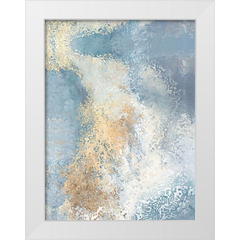 Flowing Stream III White Modern Wood Framed Art Print by Alpenglow Workshop