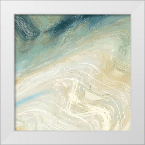 Potential Energy White Modern Wood Framed Art Print by Alpenglow Workshop
