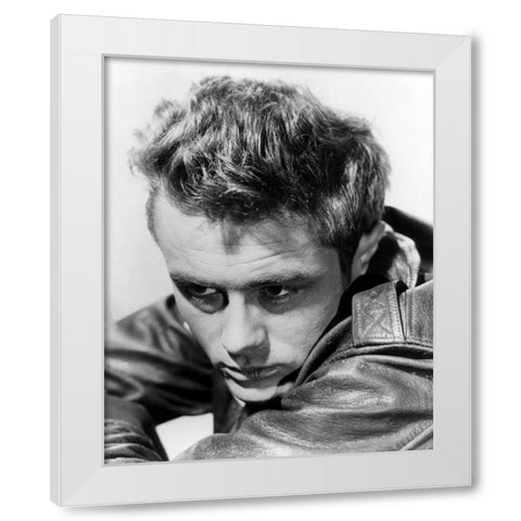 James Dean, 1955 White Modern Wood Framed Art Print by Vintage Hollywood Archive