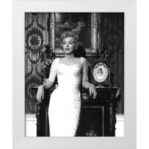 Marilyn Monroe, The Prince and the Showgirl White Modern Wood Framed Art Print by Vintage Hollywood Archive