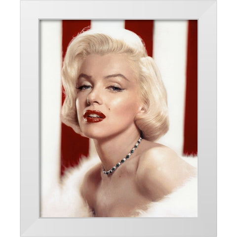 Marilyn Monroe White Modern Wood Framed Art Print by Vintage Hollywood Archive