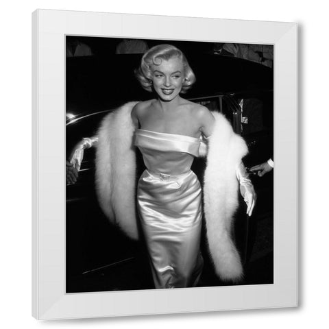 Marilyn Monroe White Modern Wood Framed Art Print by Vintage Hollywood Archive