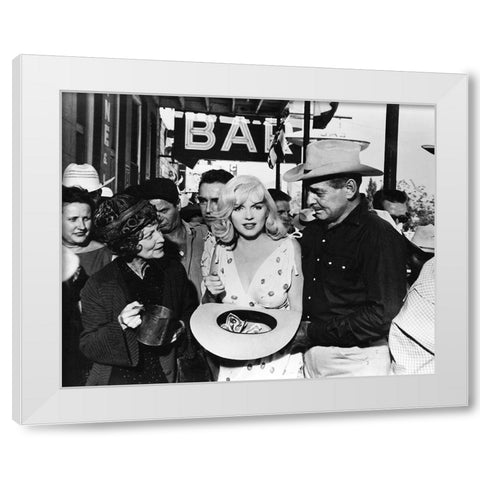 Marilyn Monroe, the Misfits, 1961 White Modern Wood Framed Art Print by Vintage Hollywood Archive