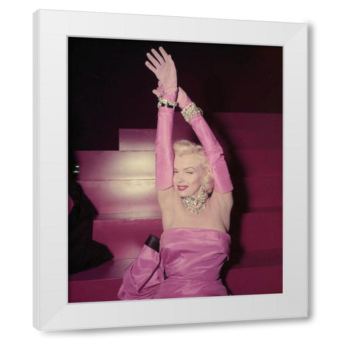 Marilyn Monroe, Gentlemen Prefer Blondes White Modern Wood Framed Art Print by Vintage Hollywood Archive