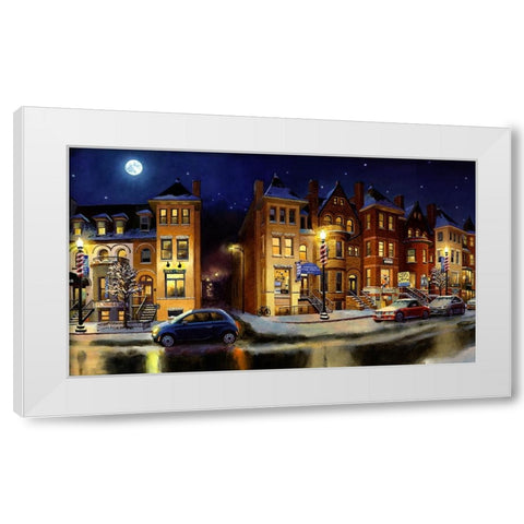 Washington Chronicle Adams Morgan White Modern Wood Framed Art Print by Wang, John Z.