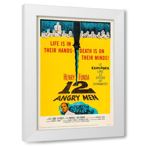12 Angry Men-1957 White Modern Wood Framed Art Print by Vintage Hollywood Archive