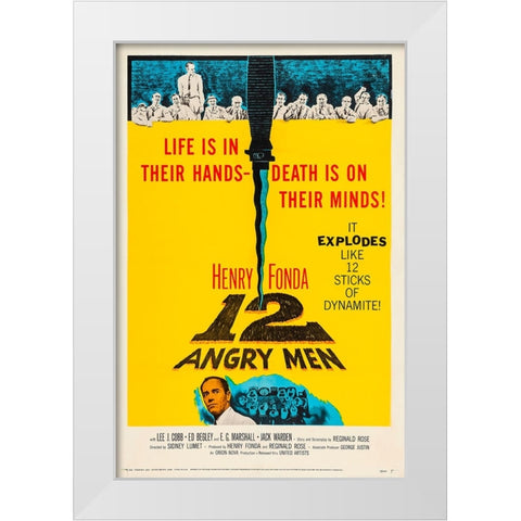 12 Angry Men-1957 White Modern Wood Framed Art Print by Vintage Hollywood Archive
