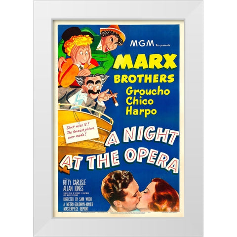 A Night at the Opera-1948 White Modern Wood Framed Art Print by Vintage Hollywood Archive