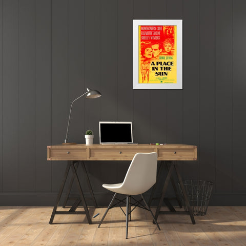 A Place in the Sun-1951 White Modern Wood Framed Art Print by Vintage Hollywood Archive