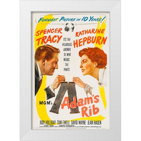 Adams Rib-1949 White Modern Wood Framed Art Print by Vintage Hollywood Archive
