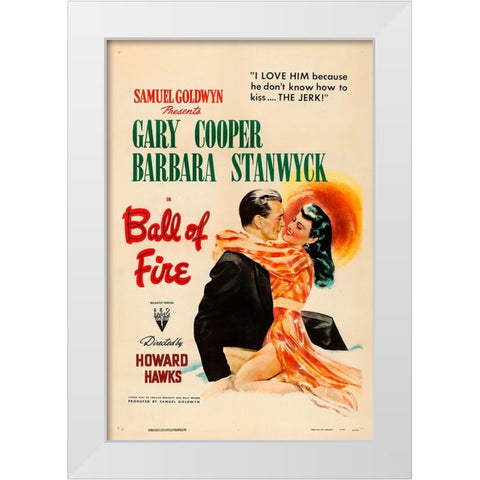 Ball of Fire-1941 White Modern Wood Framed Art Print by Vintage Hollywood Archive