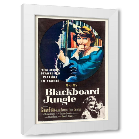 Blackboard Jungle-1955 White Modern Wood Framed Art Print by Vintage Hollywood Archive