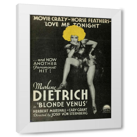 Blonde Venus-1932 White Modern Wood Framed Art Print by Vintage Hollywood Archive