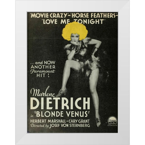 Blonde Venus-1932 White Modern Wood Framed Art Print by Vintage Hollywood Archive