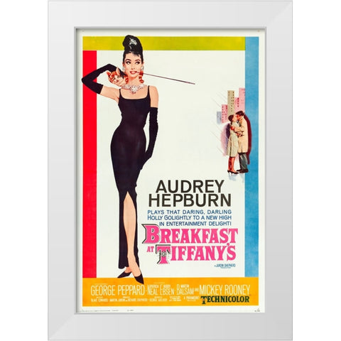 Breakfast at Tiffanys-1961 White Modern Wood Framed Art Print by Vintage Hollywood Archive