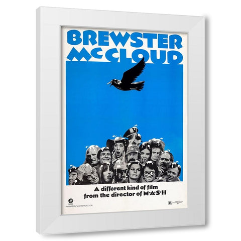 Brewster McCloud-1970 White Modern Wood Framed Art Print by Vintage Hollywood Archive