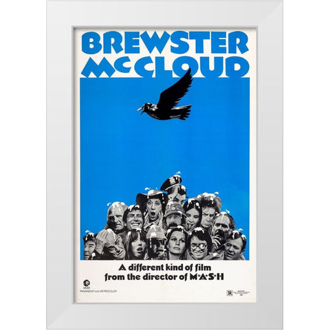 Brewster McCloud-1970 White Modern Wood Framed Art Print by Vintage Hollywood Archive