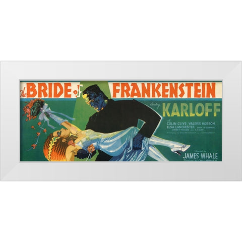Bride of Frankenstein-1935 White Modern Wood Framed Art Print by Vintage Hollywood Archive