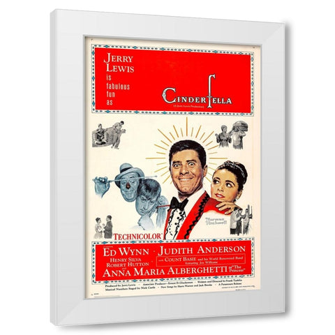 Cinderfella-1960 White Modern Wood Framed Art Print by Vintage Hollywood Archive