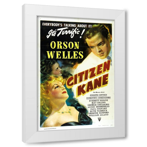 Citizen Kane-1941 White Modern Wood Framed Art Print by Vintage Hollywood Archive