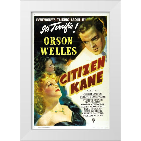 Citizen Kane-1941 White Modern Wood Framed Art Print by Vintage Hollywood Archive