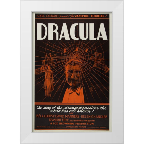 Dracula-1931 White Modern Wood Framed Art Print by Vintage Hollywood Archive