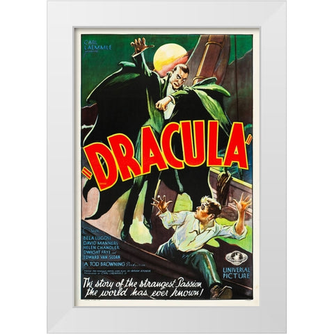 Dracula-1931 White Modern Wood Framed Art Print by Vintage Hollywood Archive