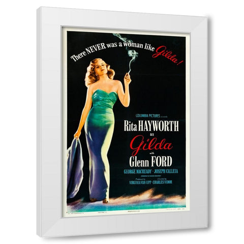 Gilda-1946 White Modern Wood Framed Art Print by Vintage Hollywood Archive