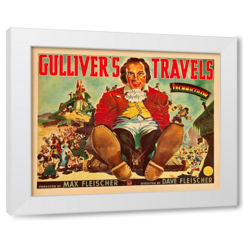 Gullivers Travels-1939 White Modern Wood Framed Art Print by Vintage Hollywood Archive