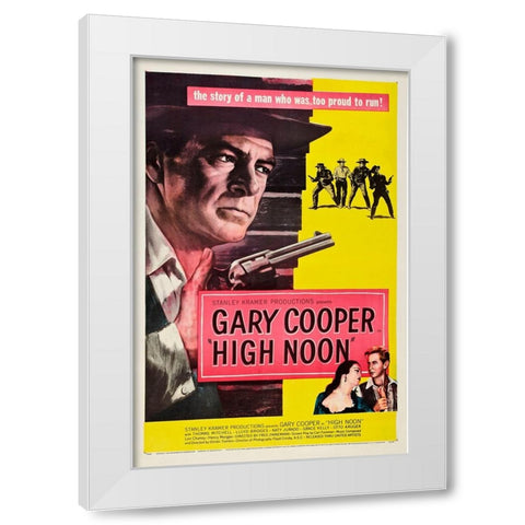 High Noon-1952 White Modern Wood Framed Art Print by Vintage Hollywood Archive