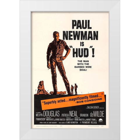 Hud-1962 White Modern Wood Framed Art Print by Vintage Hollywood Archive