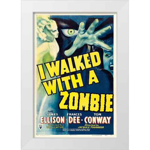 I Walked with a Zombie-1943 White Modern Wood Framed Art Print by Vintage Hollywood Archive