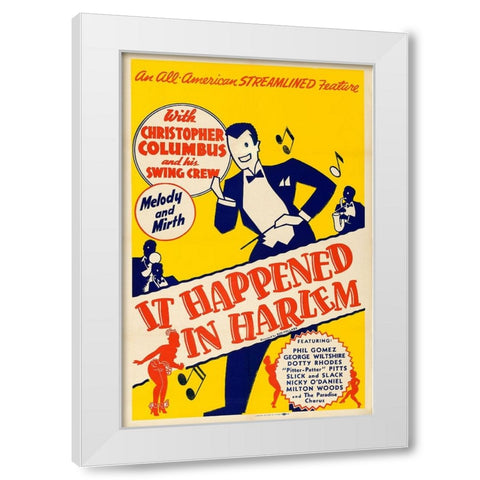 It Happened in Harlem White Modern Wood Framed Art Print by Vintage Hollywood Archive