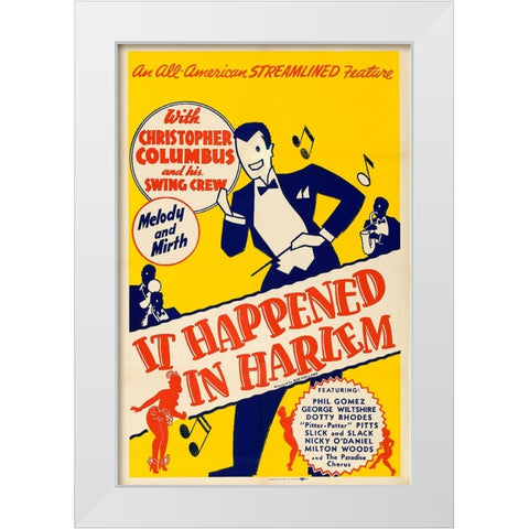 It Happened in Harlem White Modern Wood Framed Art Print by Vintage Hollywood Archive