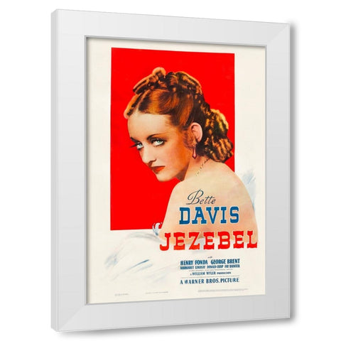 Jezebel-1938 White Modern Wood Framed Art Print by Vintage Hollywood Archive